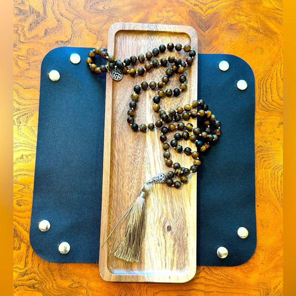 NWOT Beaded Mala Necklace with Tassel